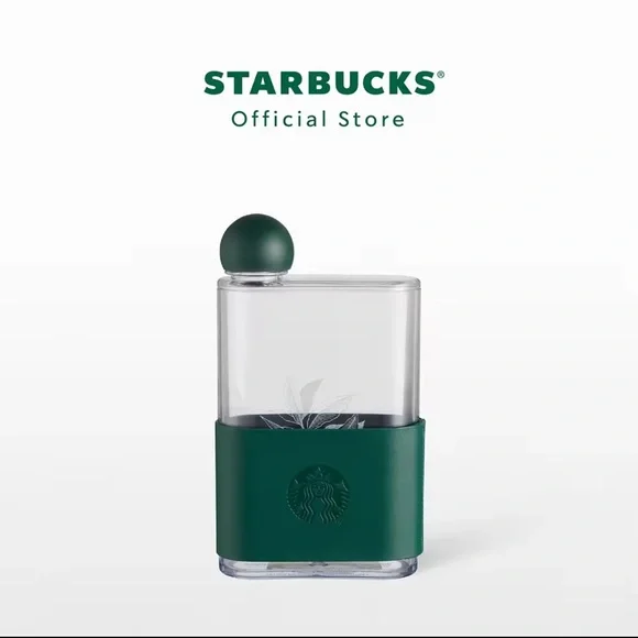 Starbucks Mint Coffee Leaf with Sleeve Water Bottle 14oz 414ml - Picture 1 of 16